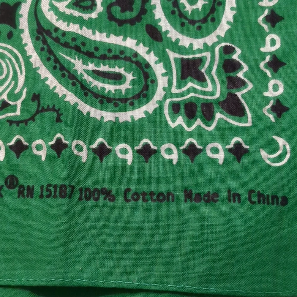Vintage 70s Hav-A-Hank Green Bandana Scarf Western Rodeo Cowboy Feetival